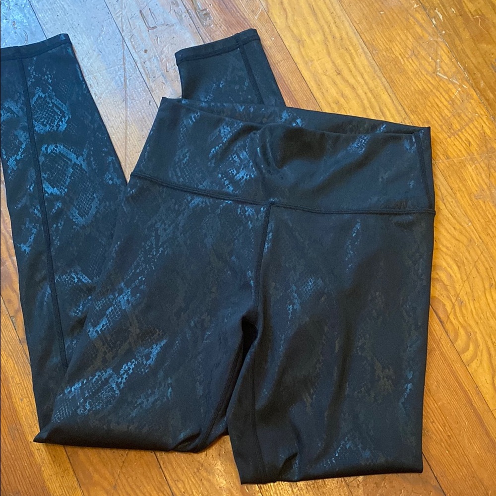 Fabletics Black Snake Print Leggings